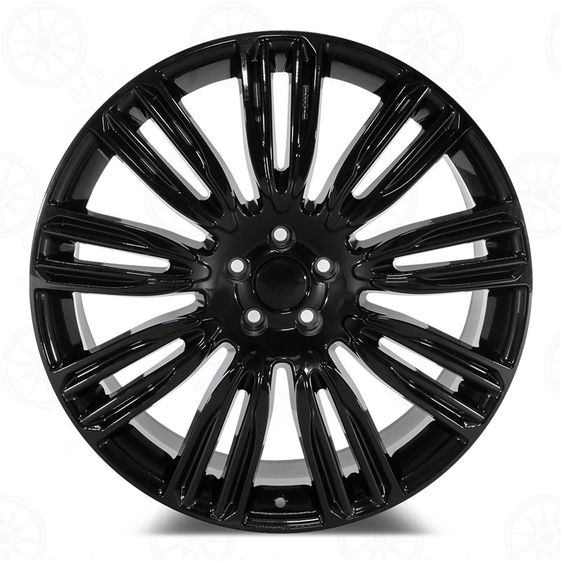 22x9.5 | 48 | RL19 Gloss Black | Velar Style | 5x120 - Factory